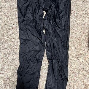 Black Dance Warm-Up Pants Lightweight Nylon Elastic Waist Body Wrappers Small